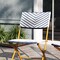 Emma and Oliver Ciel Set of Two Folding Bistro Chairs in PE Rattan with Metal Frames for Indoor and Outdoor Use